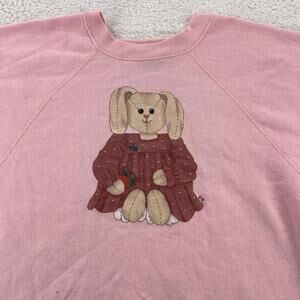 Vintage Maximum Sweats Sweatshirt Womens Small Bunny Rabbit Applique USA 90s
